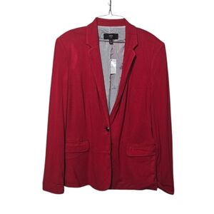 MNG Red One Button Closure Blazer Size XL  NWT